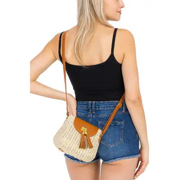 Hand Painted Hydrangea Straw Bags