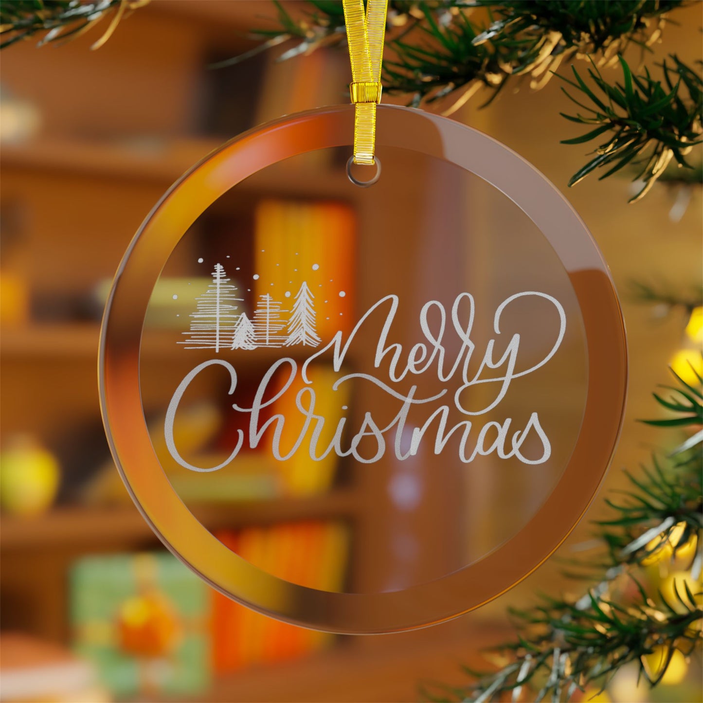 Holiday Collection - Merry Christmas Glass Ornament