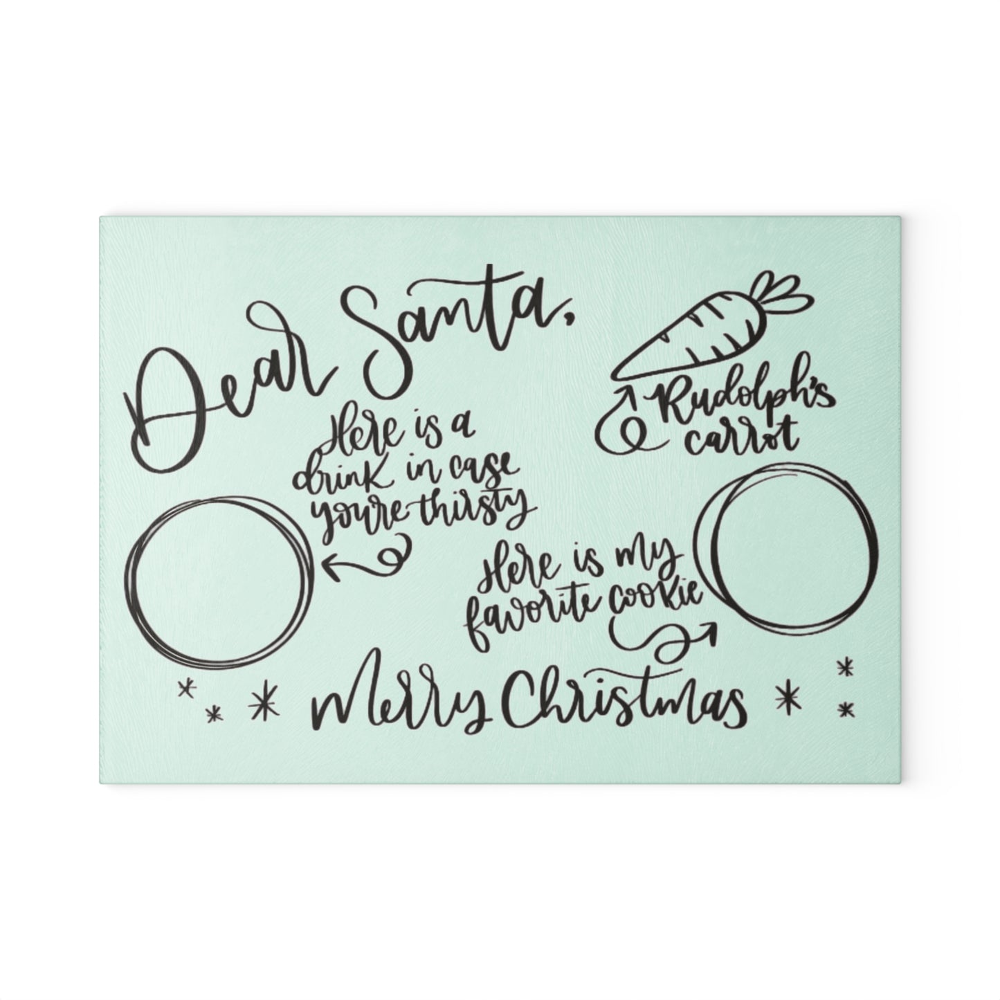 Holiday Collection - Santa Glass Cutting Board