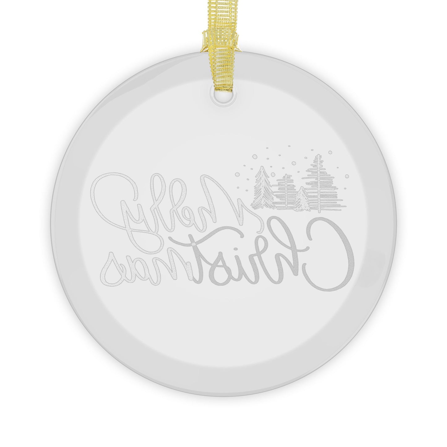 Holiday Collection - Merry Christmas Glass Ornament