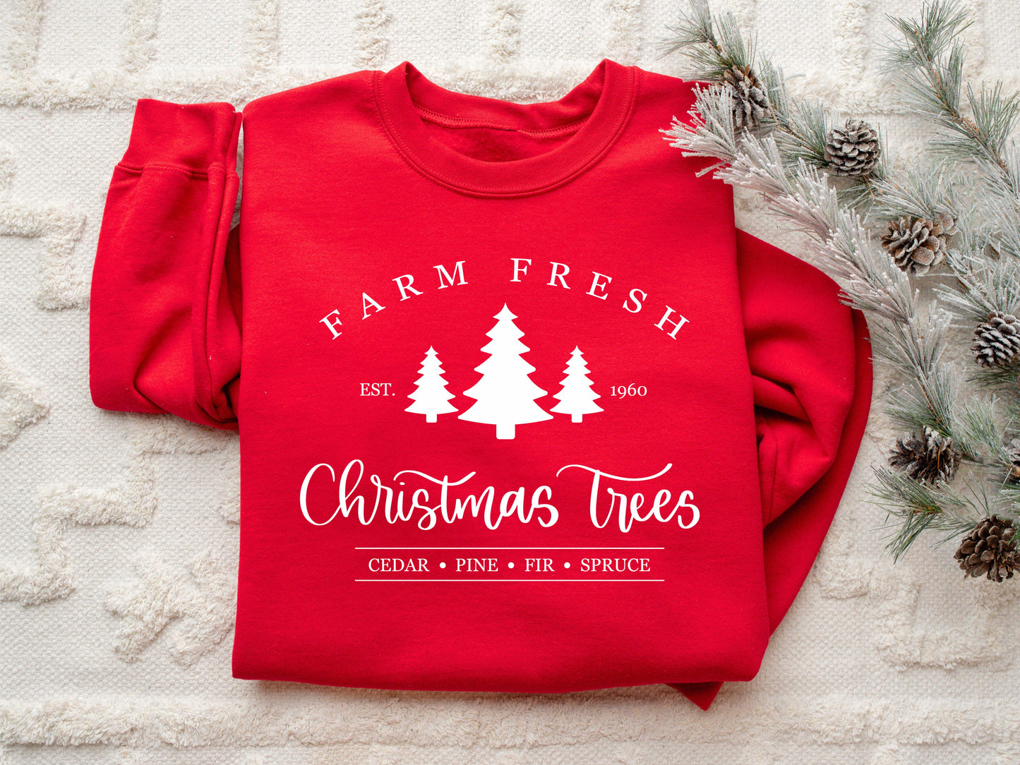 Farm Fresh Trees Crewneck Sweatshirt