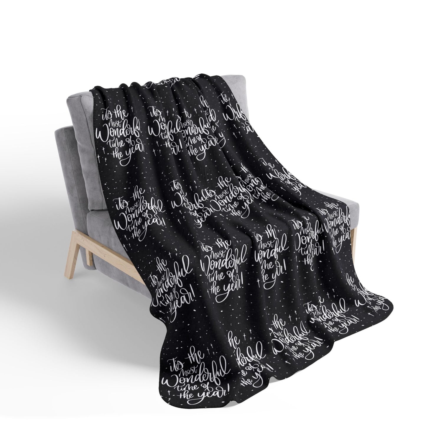 Holiday Collection - Sherpa Blanket Wonderful Time