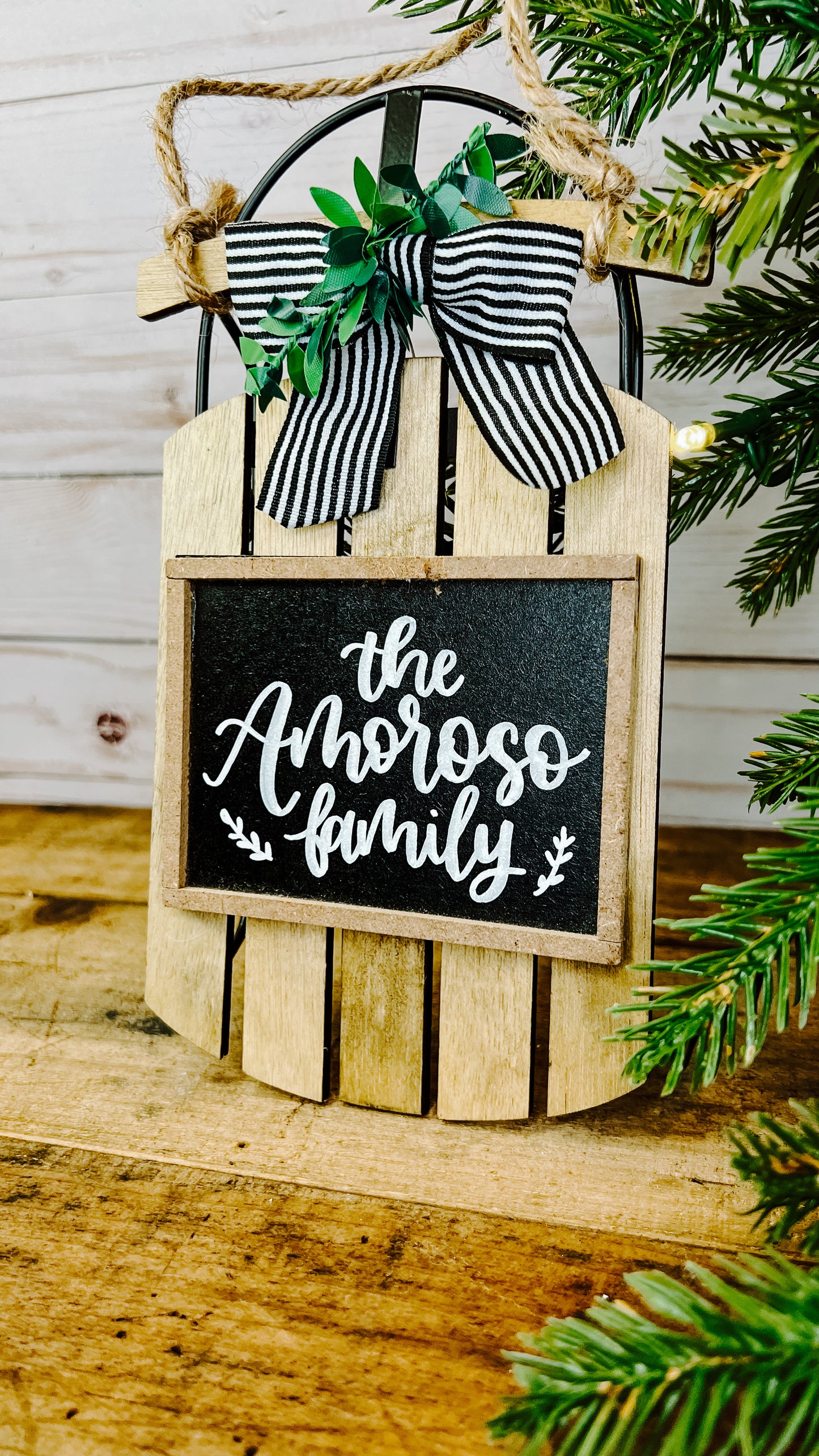 Holiday Collection - Wooden Sled