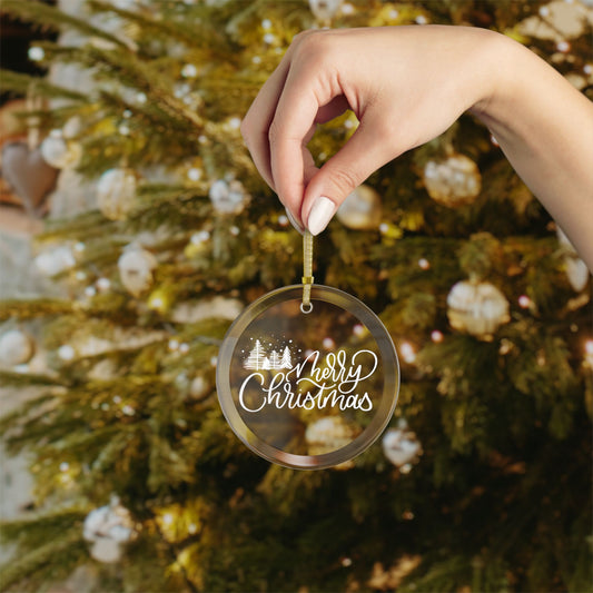 Holiday Collection - Merry Christmas Glass Ornament