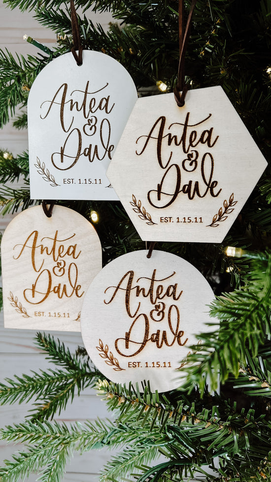 Couple's First Name Ornament