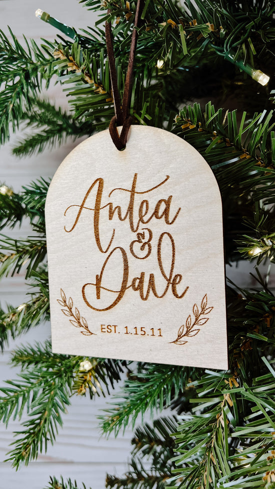 Couple's First Name Ornament