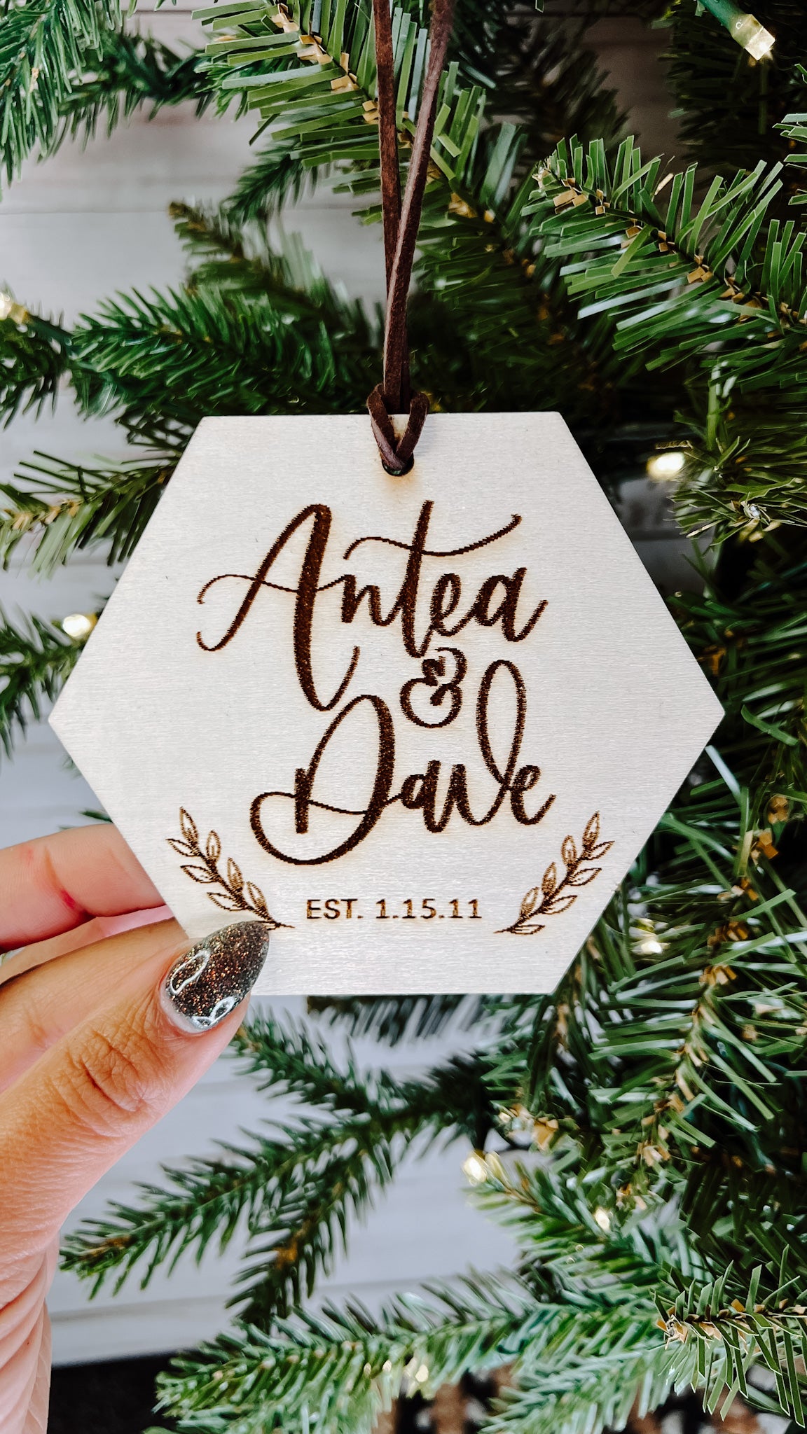Couple's First Name Ornament