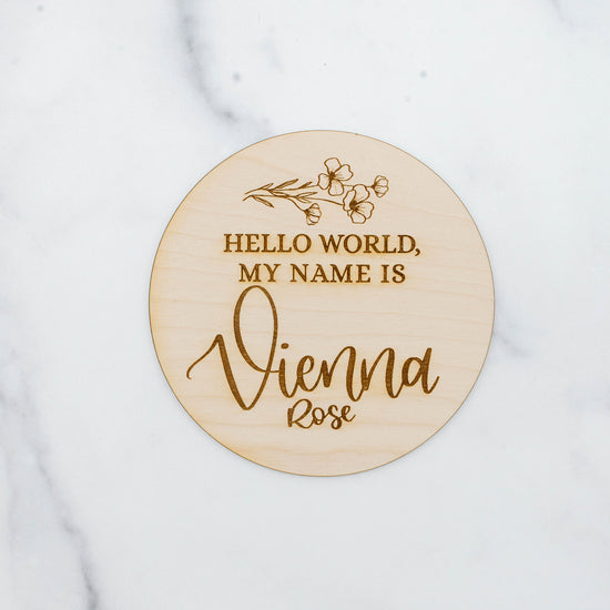 Baby Name Announcement Sign