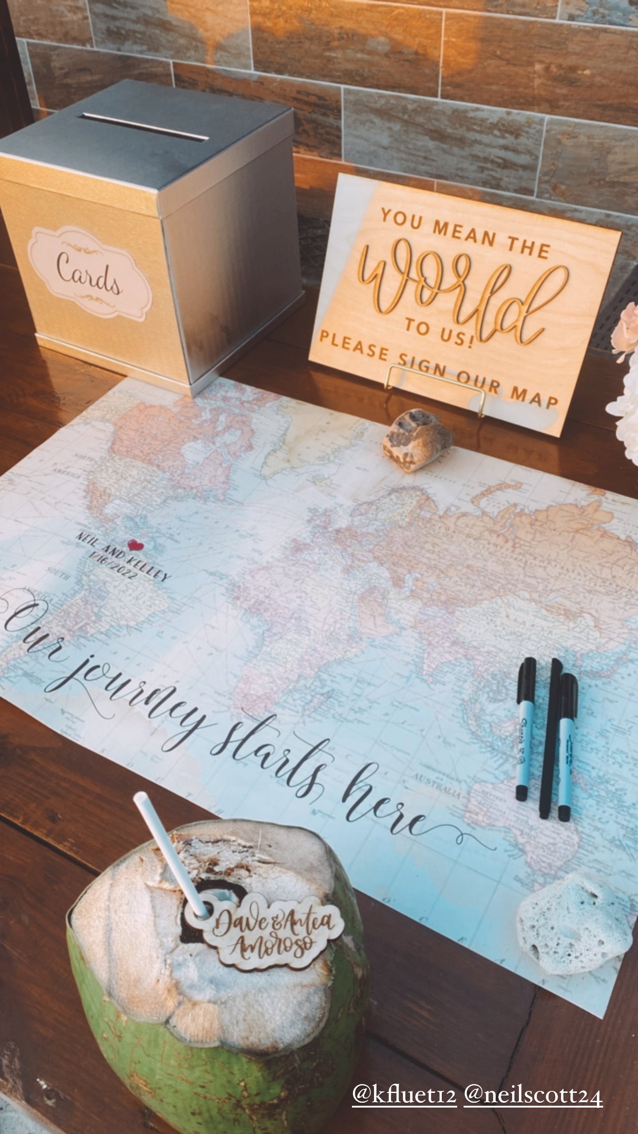 Coconut Wedding Place Cards