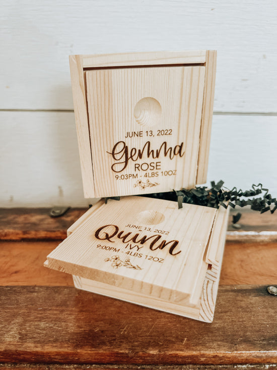 Wooden Pet Portrait Memory Box