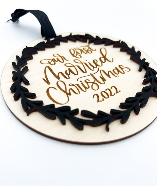 Our First Christmas Married/Engaged Ornament