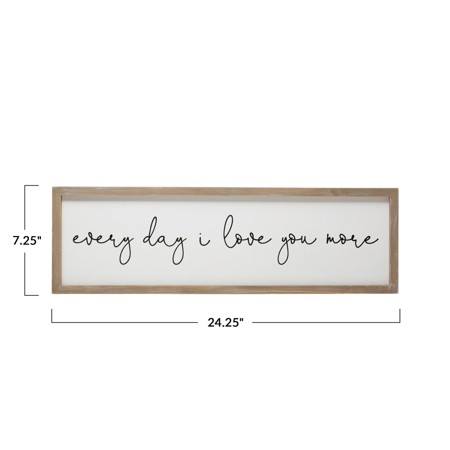Every day I love you more Wood Framed Wall Decor