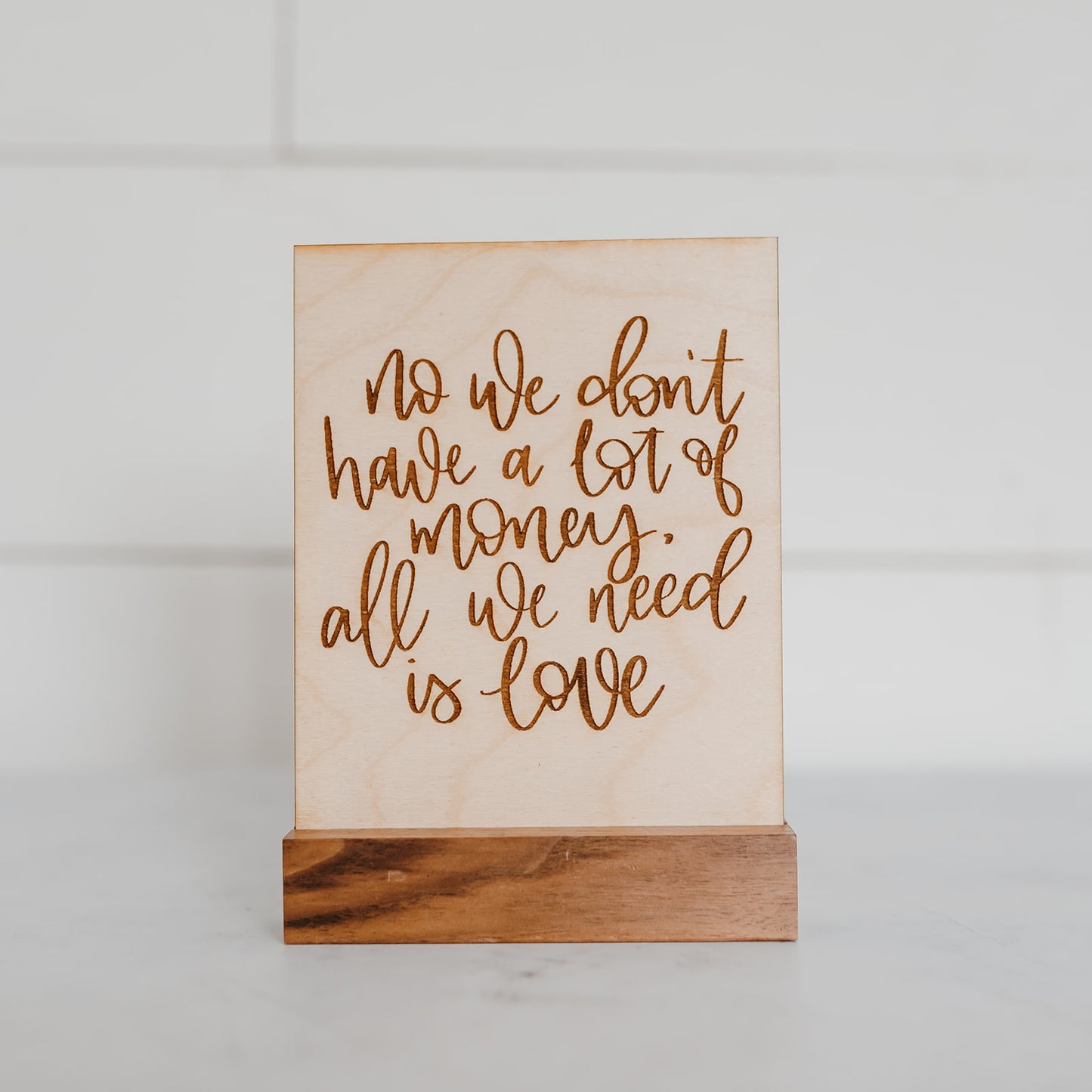 Wooden Desk Sign