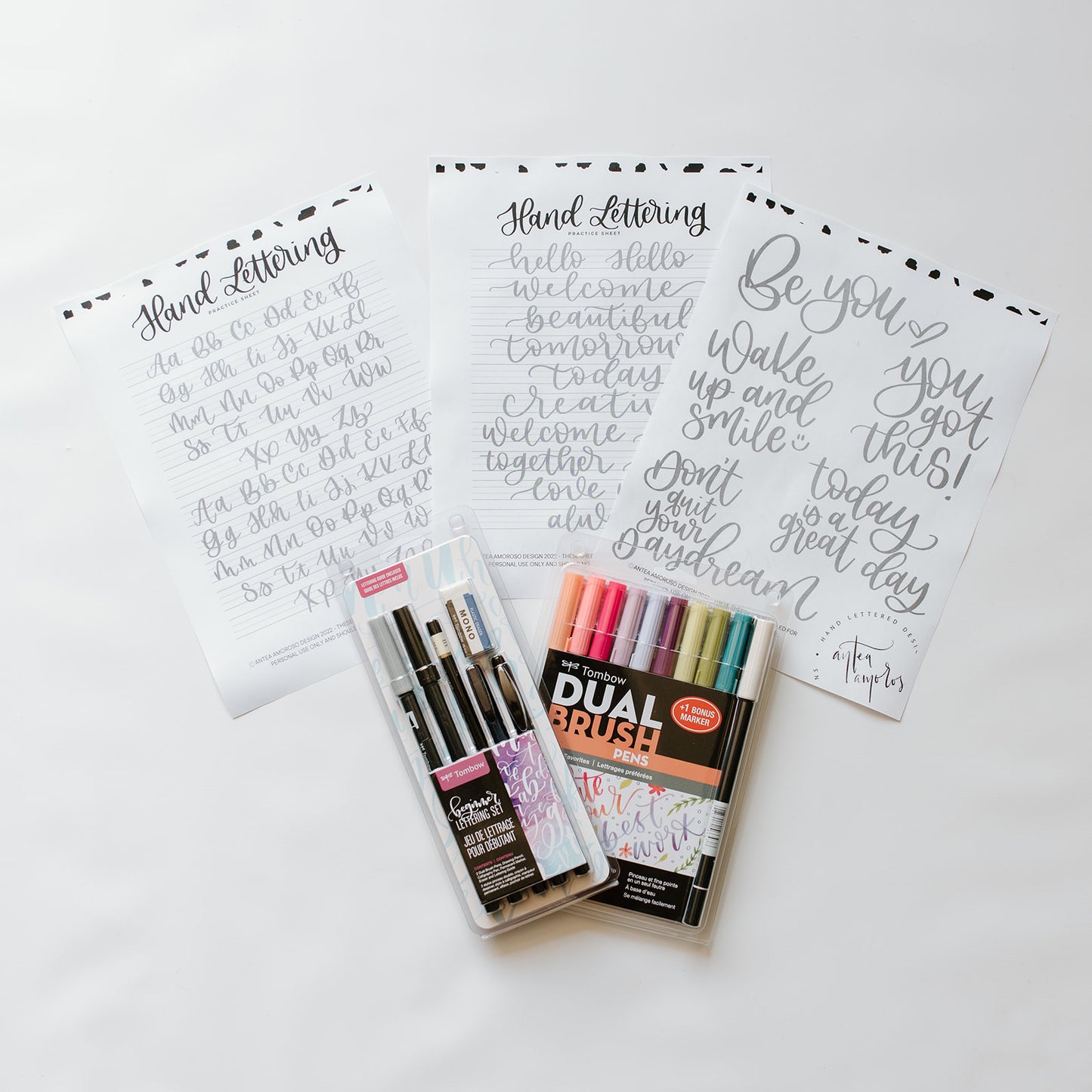 Beginner Lettering + Brush Marker Sets